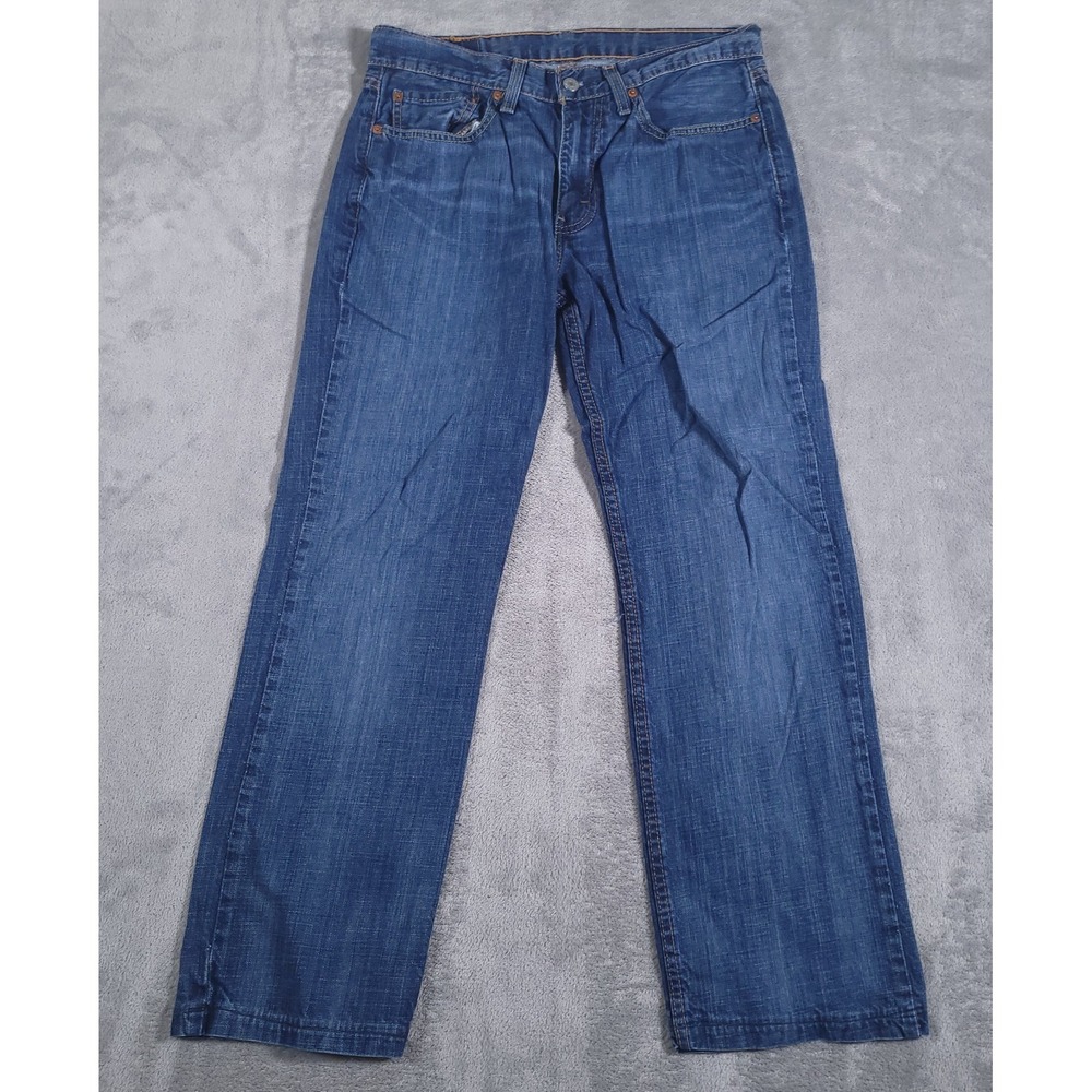 Levis 514 Jeans 31x28 Mens Slim Straight Leg Blue Medium Wash Denim Hemmed